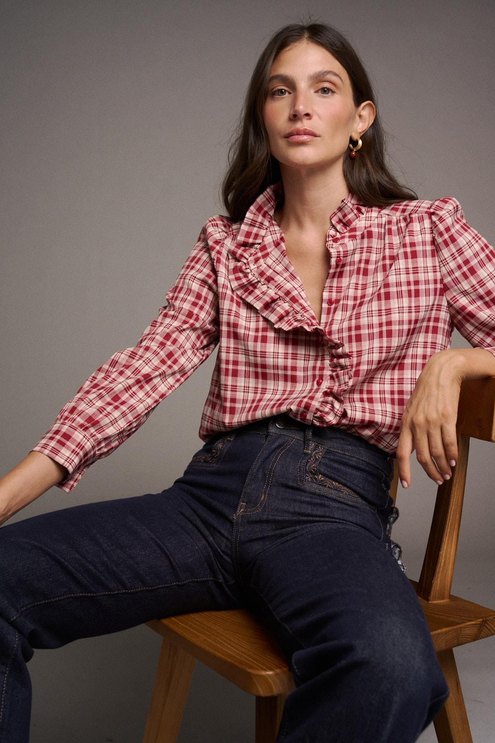 Elodie Check print Shirt