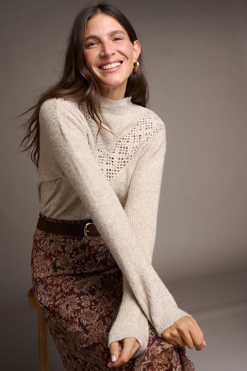 Esther Sweater with a collar