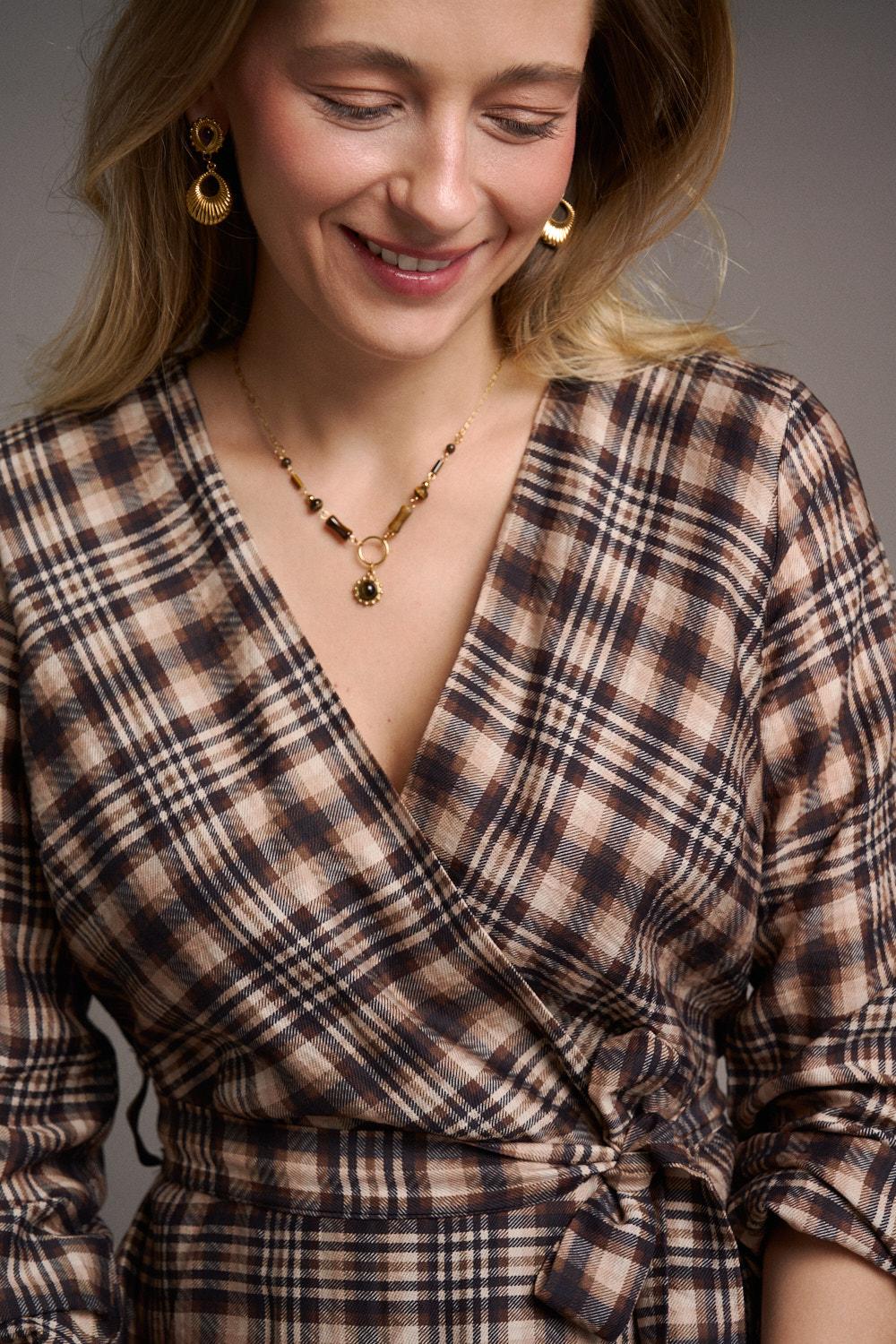 Diane Check print Dress